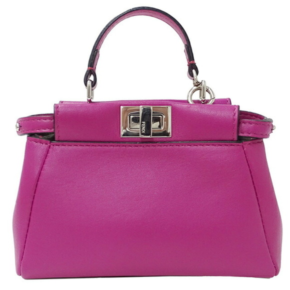 FENDI Handbags - Fendi FENDI Bag Ladies Peekaboo Shoulder Leather Micro Purple 8M0355